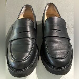 Stuart Weitzman Black Leather Loafers